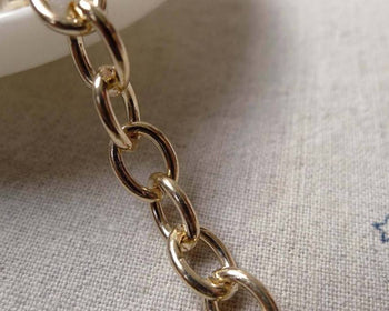 Accessories - 16ft (5m) Of KC Gold Rose Gold Tone Steel Oval Chain Link 7.5x10mm A6438