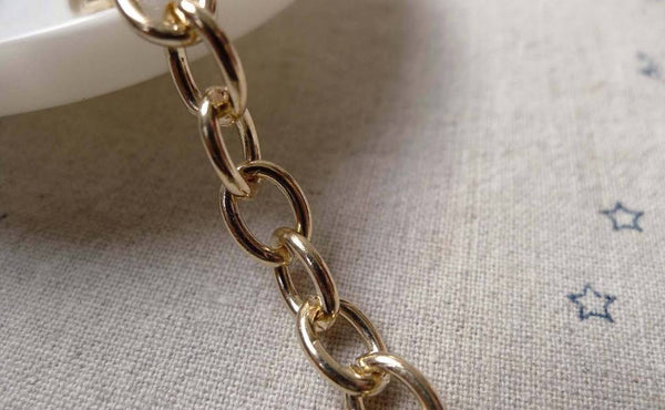 Accessories - 16ft (5m) Of KC Gold Rose Gold Tone Steel Oval Chain Link 7.5x10mm A6438