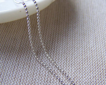 Accessories - 16ft (5m) Of Silver Plated Brass Bead Chain 1.2mm A2003