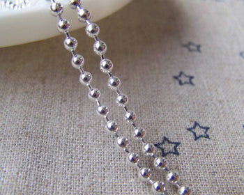 Accessories - 16ft (5m) Of Silver Plated Iron Bead Chain 2.4mm A2720