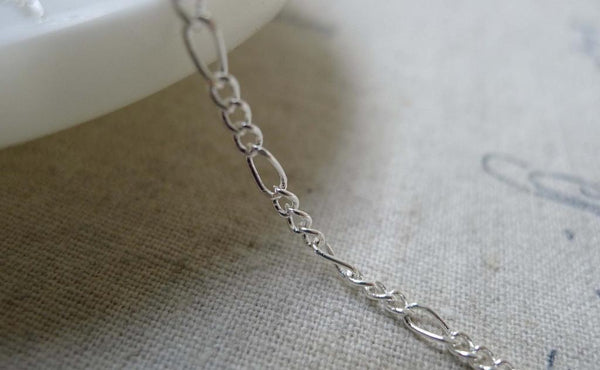 Accessories - 16ft (5m) Of Silver Tone Brass Figaro Chain Link 2.5x6mm A6073