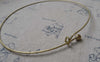 Accessories - 2 Pcs Antique Brass Brushed Neckwire Chaplet Necklace Blanks  130mm A6878