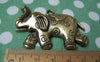 Accessories - 2 Pcs Antique Bronze Elephant Pendants 40x56mm  A654