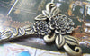 Accessories - 2 Pcs Antique Bronze Round Flower Hook Bookmarks 42x134mm A4918