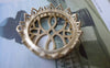 Accessories - 2 Pcs Matte Gold Tone Brass Filigree Round Base Settings Match 25mm Cameo  A7166