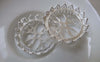 Accessories - 2 Pcs Matte Silver Tone Brass Filigree Round Base Settings Match 25mm Cameo  A7164