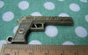 Accessories - 2 Pcs Of Antique Bronze 3D Handgun Pendants 23x63mm A1228