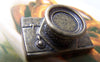 Accessories - 2 Pcs Of Antique Bronze 3D Rhinestone Camera Pendants 21x31mm A2849