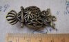 Accessories - 2 Pcs Of Antique Bronze Huge Filigree 3D Owl Pendants  25x51mm A2239