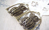 Accessories - 2 Pcs Of Antique Bronze Huge Filigree 3D Owl Pendants  29x46mm A2904