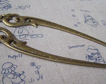 Accessories - 2 Pcs Of Antique Bronze Phoenix-Shaped Chinese Hairpin Size 25x162mm A1589