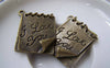 Accessories - 2 Pcs Of Antique Bronze Two Pages Love Letter Charms Pendants 21x26mm A2958