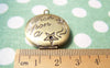 Accessories - 2 Pcs Of Antique Bronze Wish Upon A Star Round Photo Lockets 25mm A3635