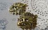 Accessories - 2 Pcs Of Antique Gold Halloween Devil Mask Pendants Charms 43x54mm A6031
