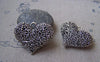 Accessories - 2 Pcs Of Antique Silver 3D Filigree Heart Pendants 32x42mm HEAVY WEIGHT A4936