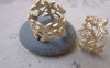 Accessories - 2 Pcs Of Matte Gold Brass Oval Leaf Charms 14x21mm A7167