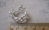 Accessories - 2 Pcs Of Matte Silver Brass Oval Leaf Charms 14x21mm A7168