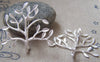 Accessories - 2 Pcs Of Matte Silver Brass Tree Shawl Pin Safety Pin Brooch 32x36mm A2229