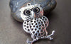 Accessories - 2 Pcs Of Tibetan Silver Antique Silver Owl Pendants 33x50mm A1841