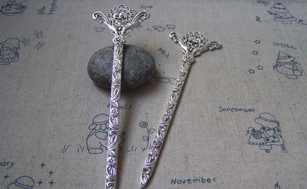 Accessories - 2 Pcs Of Tibetan Silver Two Love Birds Bookmarks 131mm  A4923