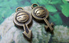 Accessories - 20 Pcs (10 Pairs) Antique Bronze Boy And Girl Gender Symbol Charms 11x23mm A5057