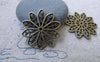 Accessories - 20 Pcs Antique Bronze Filigree Flower Snowflake Connectors Charms  25mm A7725