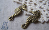Accessories - 20 Pcs Antique Bronze Seahorse Charms Double Sided 16x32mm A5768