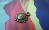 Accessories - 20 Pcs Antique Bronze Small Sun Face Celestial Charms 12x16mm A4737