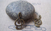 Accessories - 20 Pcs Antique Bronze Treble Clef Music Note Charms  12x23mm A4860