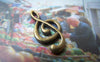 Accessories - 20 Pcs Antique Bronze Treble Clef Music Note Charms  12x23mm A4860