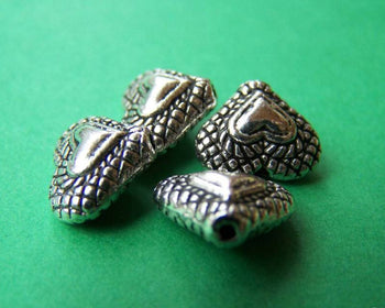 Accessories - 20 Pcs Antique Silver 3D Heart Beads  10x12mm A903