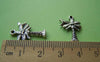 Accessories - 20 Pcs Antique Silver Crescent Moon Coconut Tree Charms  14x20mm A977