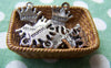 Accessories - 20 Pcs Antique Silver Crown Charms Double Sided 10x12mm A768