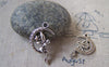 Accessories - 20 Pcs Antique Silver Fairy Angel On Crescent Moon Charms Pendants  A5330