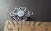 Accessories - 20 Pcs Antique Silver Filigree Flower Connector Pendants 15x20mm A1011