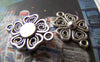 Accessories - 20 Pcs Antique Silver Filigree Flower Connector Pendants 15x20mm A1011