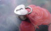 Accessories - 20 Pcs Antique Silver Heart Lock Large Hole Beads 10x13mm A7561