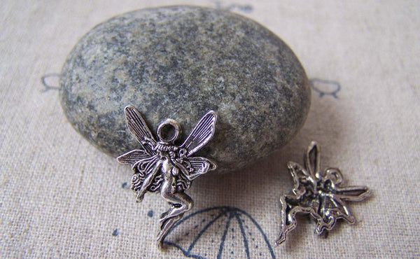 Accessories - 20 Pcs Antique Silver Naked Fairy Charms Size 15x21mm A5325