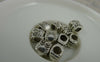 Accessories - 20 Pcs Antique Silver Owl Beads Charms 8x10mm Double Sided A5832