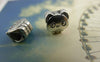Accessories - 20 Pcs Antique Silver Panda Bear Beads Double Sided 9x10mm A5826