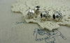 Accessories - 20 Pcs Antique Silver Rondelle Flower Drum Beads  9x10mm A5854