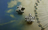 Accessories - 20 Pcs Antique Silver Rondelle LOVE Beads  9x10mm A5853
