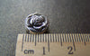 Accessories - 20 Pcs Antique Silver Rondelle Rose Flower Beads 11mm Double Sided A1120