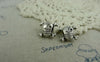 Accessories - 20 Pcs Antique Silver Rondelle Skull Beads Double Sided 12x15mm A5848