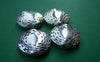 Accessories - 20 Pcs Antique Silver Rondelle Textured Beads 16x16mm A3332