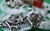 Accessories - 20 Pcs Antique Silver Skull And Crossbones Charms 15x25mm A1565