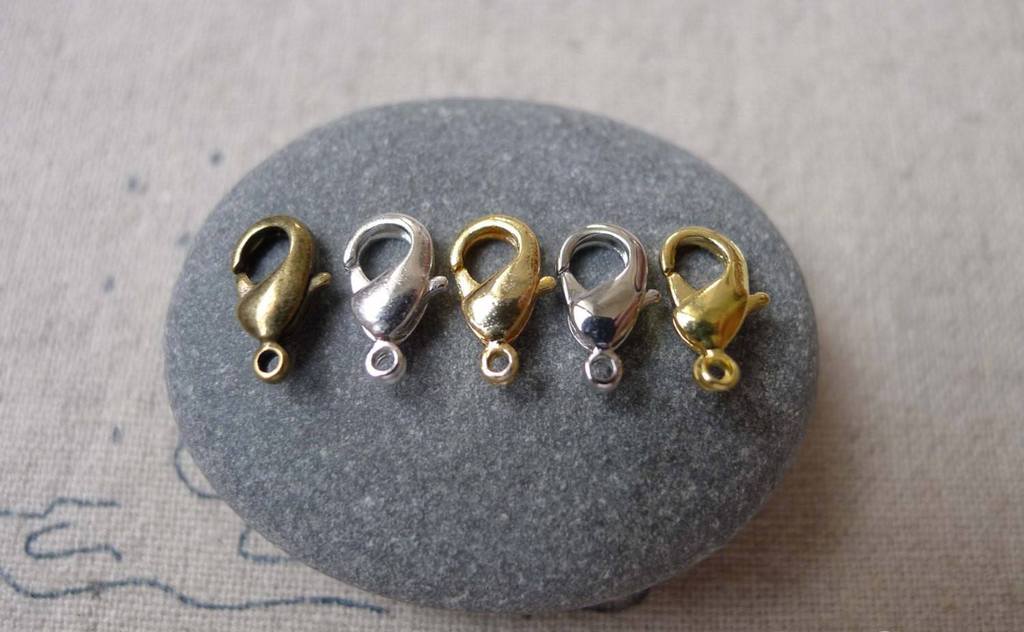 Accessories - 20 Pcs Bronze Silver Gold Platinum Brass Lobster Claw Clasps 5x10mm