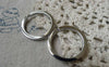 Accessories - 20 Pcs Chrome Color Round Keyring Charms 25mm A6117