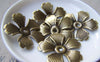Accessories - 20 Pcs Of Antique Brone Flower Spacer Bead Caps 33mm A2040