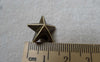 Accessories - 20 Pcs Of Antique Bronze 3D Large Hole Star Beads 15mm A6629